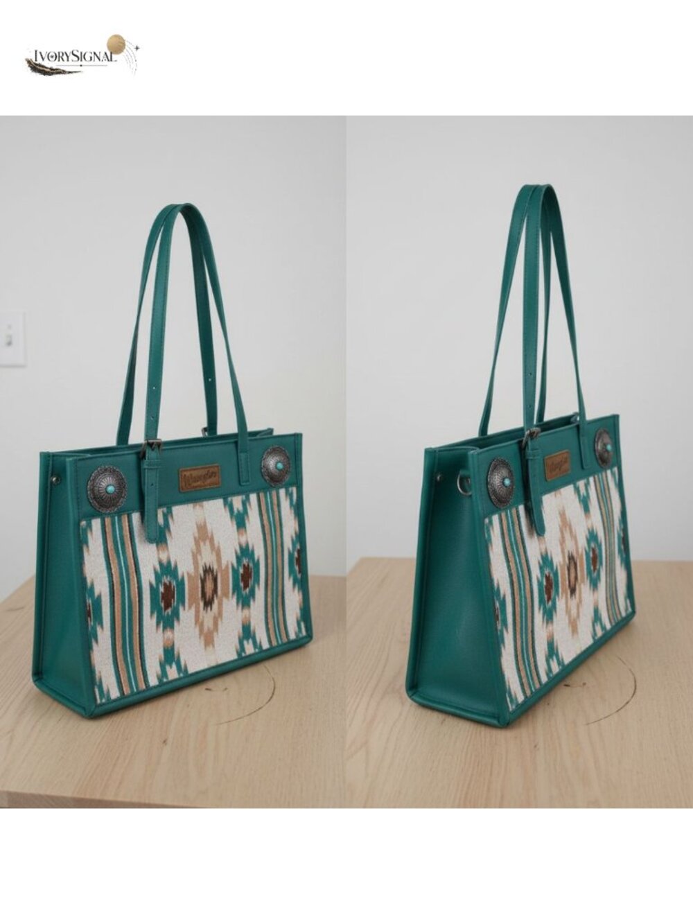 Montana West Aztec Canvas Wrangler Purse Top Handle Women's Western Boho Tote
